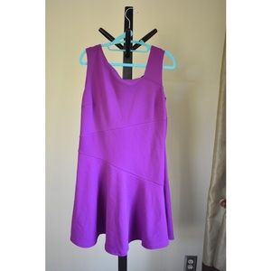 Purple side zip dress